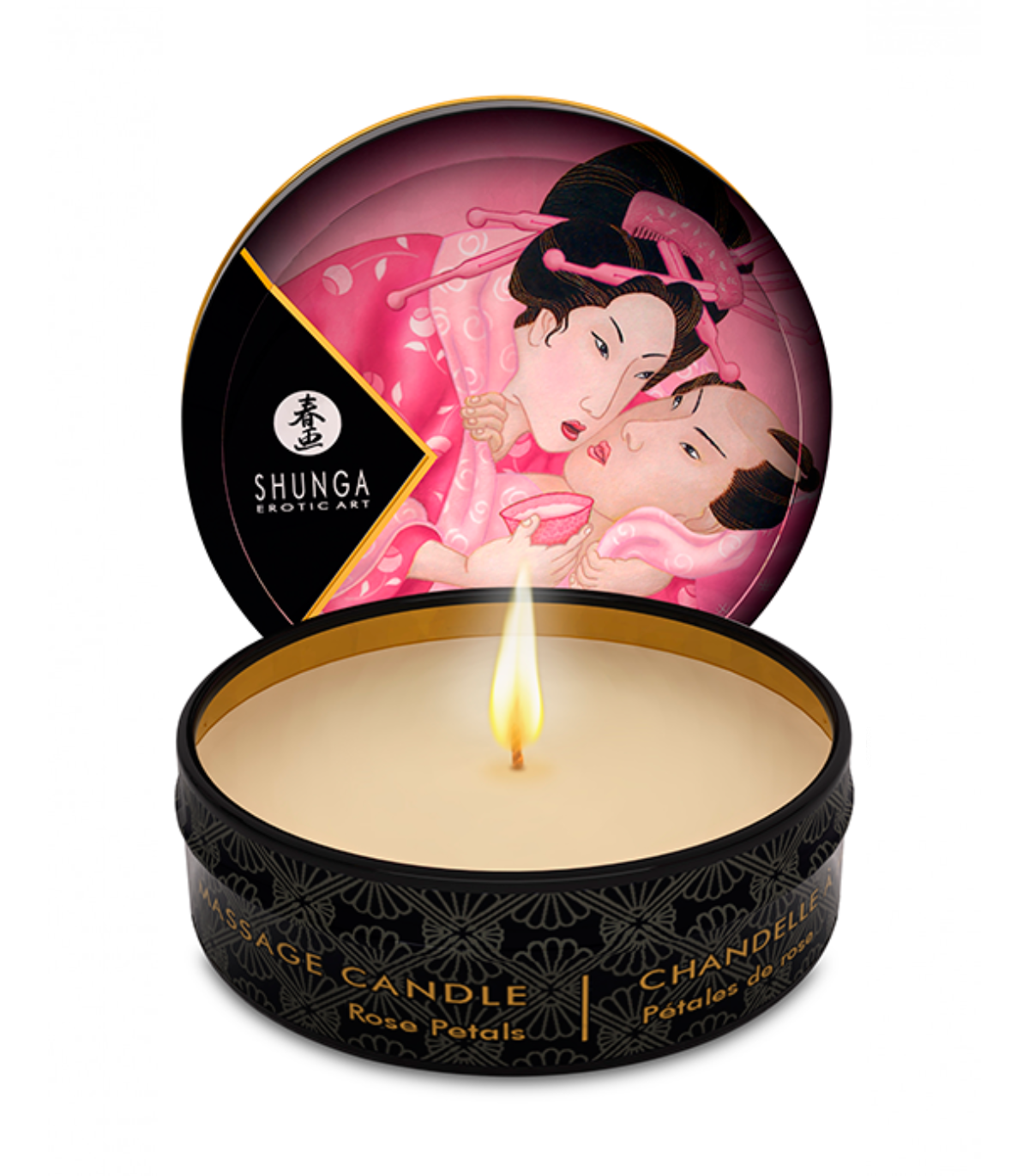 aroma_Rosas | Vela de masaje mini 30 ml de Shunga - Ingredientes naturales 1