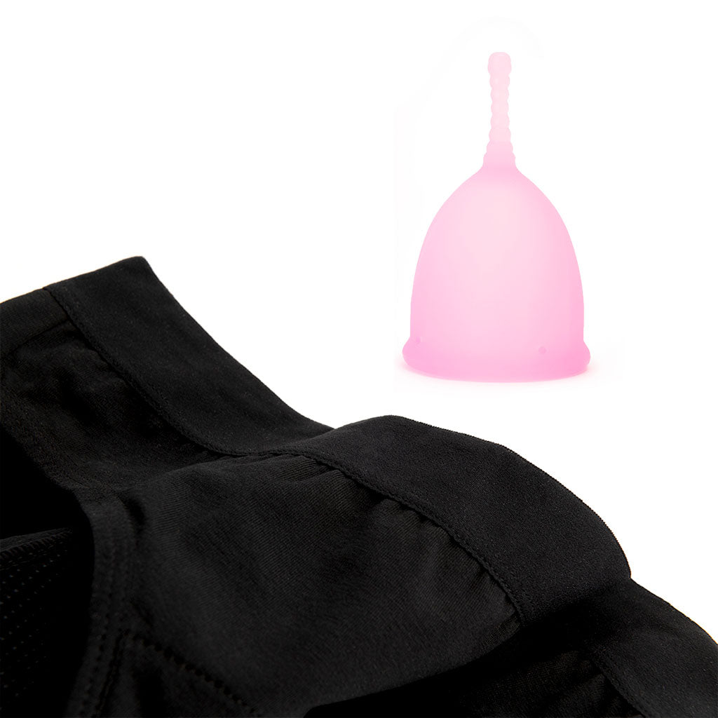 Kiwitas Classic Sporty + Copa menstrual Gina Braguitas menstruales Platanomelón 1